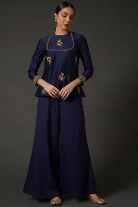 Indigo Blue Embroidered Tunic